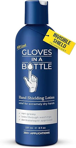 Gloves In A Bottle - Luvas In A Bottle – Loção Protetora, Alívio para Eczema e Psoríase, 240 ml (1 unidade)