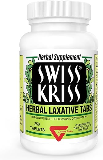 Laxante Herbal Tabs 250 Unidades – Fórmula Natural para Regularidade Intestinal - Swiss Kriss