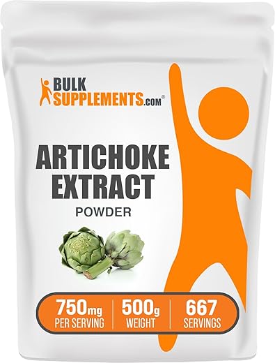 com Extrato de Alcachofra em Pó – da Folha de Alcachofra | 100g - BulkSupplements