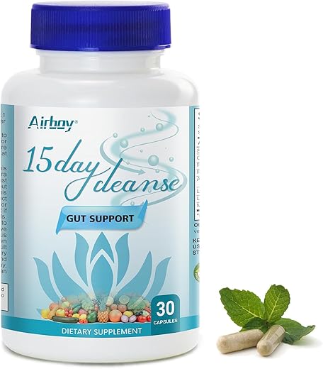 15 Day Cleanse Detox Suporte Intestinal para Mulheres – Limpeza Intestinal e Desintoxicação - Airboy
