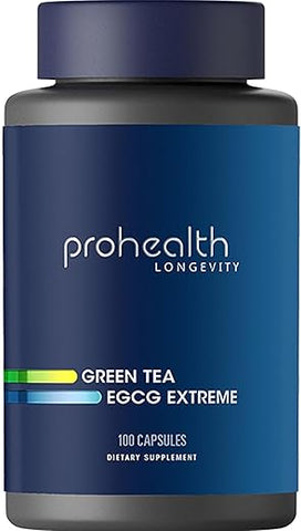 Longevity Chá Verde EGCG Extreme (390mg EGCG, 100 Cápsulas) – Chá Verde em Cápsulas de Alta Potência - ProHealth