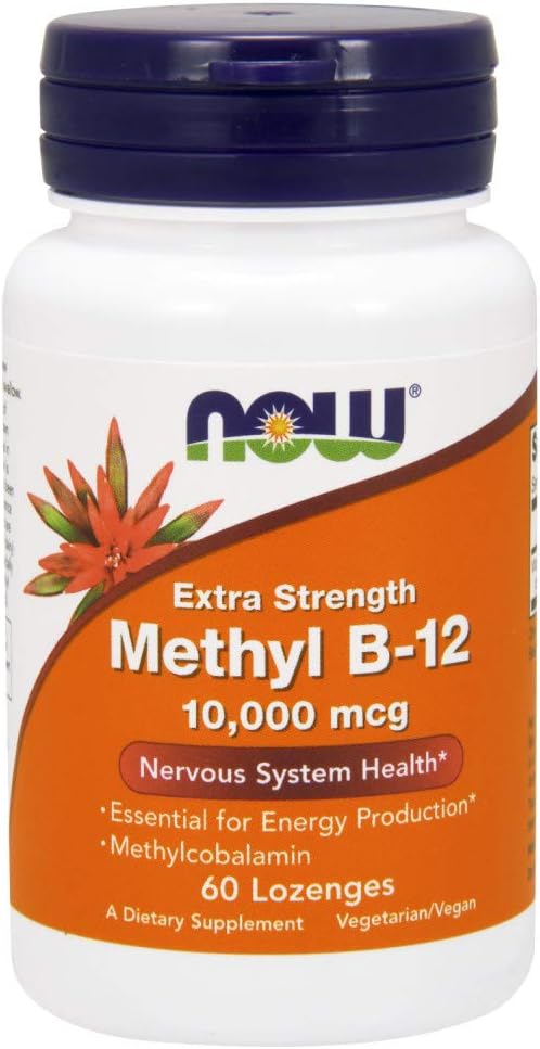 Methyl B-12 10000 mcg, 60 Pastilhas (Pacote com 2) – Energia e Saúde - NOW Foods
