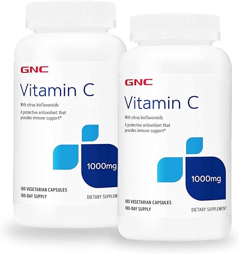 Vitamina C 1000 MG – Pacote Duplo | Fortaleça sua imunidade | Saúde e Bem-estar - GNC