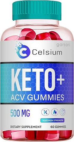 Garsani - Celsium Keto ACV Gummies – Celsium: Gomas de Vinagre de Maçã para Dieta Cetogênica (Unidade, 60 Gomas)