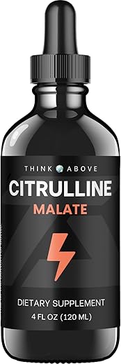 Think Above - L-Citrulline DL Malate 2:1 – Gotas Líquidas – 250 mg por Porção – 30 Dias – Topo com Conta-Gotas – Marca: [Nome da Marca]