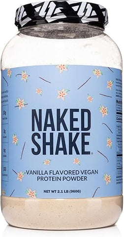 Naked Nutrition - Naked Shake – Pó de Proteína de Baunilha – Shake de Proteína à Base de Plantas com Óleo de MCT, Sem Glúten, Sem Soja, Sem OGMs ou Adoçantes Artificiais – 30 Porções