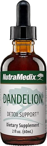 Dandelion Detox Support – Tintura para Saúde do Fígado e Intestino, Suporte Antioxidante – Suplemento de Suporte ao Fígado com Folha de Dente-de-leão para Uso Diário (60ml) - NutraMedix
