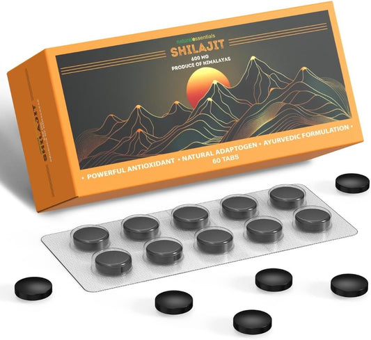 naturalessentials - 36000 Mg Gold Grade Puro Orgânico Himalaia Shilajit Resina Comprimidos, Rico em Ácido Fúlvico