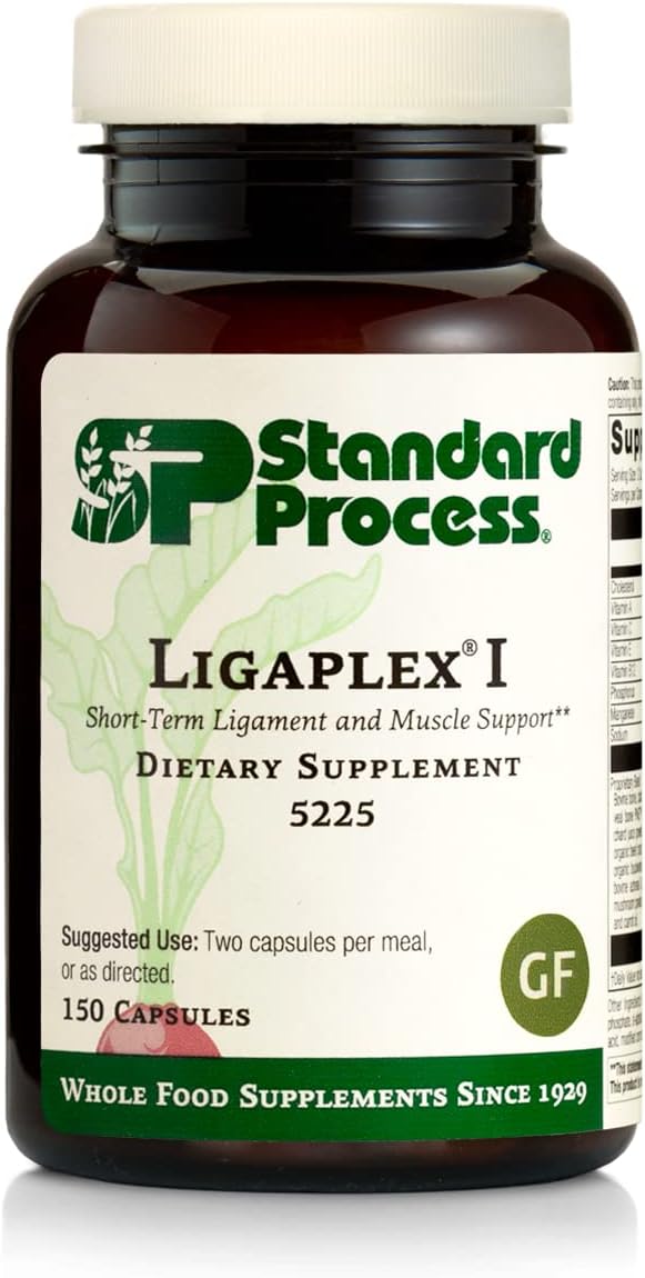 Standard Process Inc. - Suplemento Alimentar Ligaplex I da Standard Process – Suporte para Articulações com Fósforo, Shitake, Lactato de Cálcio, Beterraba e Manganês – Saúde Óssea e Força Óssea