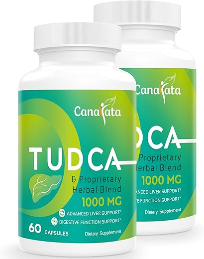 Canarata - TUDCA Liver Support 1000mg – 120 Cápsulas Veganas, Fórmula de TUDCA com Sais Biliares e Extrato de Cardo Mariano para Limpeza e Desintoxicação do Fígado