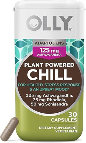 Chill Adaptogen – Ashwagandha e Rhodiola Root em Cápsulas Vegetarianas – 30ct - OLLY