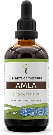 Secrets of the Tribe - Segredos da Tribo – Extrato Líquido de Amla, Fruta Seca de Amla (Emblica Officinalis) em Tintura, 120 ml