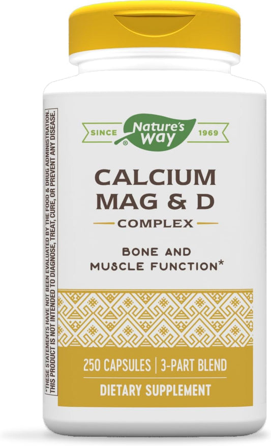 Nature's Way - Nature’s Way Cálcio-Magnésio-Vitamina D3 – Saúde Óssea – 100 cápsulas