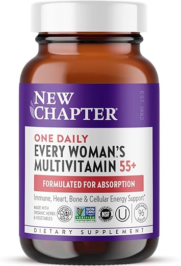 Multivitamínico Feminino 50 Plus para Energia Celular e Coração – 60 cápsulas - New Chapter
