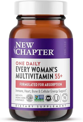 Multivitamínico Feminino 50 Plus para Energia Celular e Coração – 60 cápsulas - New Chapter