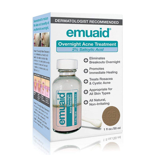 emuaid - EMUAID Tratamento Noturno para Acne 30ml para marcas persistentes, cravos, acne cística e rosácea