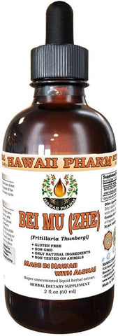 Hawaii Pharm - Bei Mu (Zhe) Tintura, Extrato Líquido de Bulbo de Fritillaria Thunbergi, Suplemento Herbal 60 ml