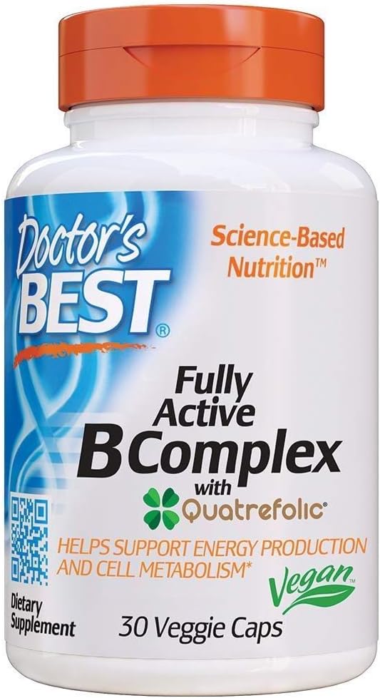 Doctor's BEST - Melhor Complexo B Totalmente Ativo, 30 Cápsulas Vegetais por Doctors Best (Pacote com 3)