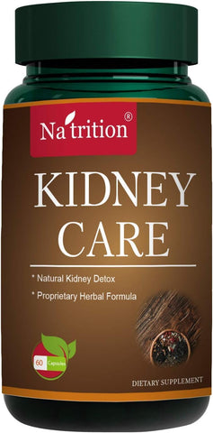 Na'trition - Natrition Kidney Care – Cistanche Tubulosa 240mg, Extrato de Goji Berry 5:1, Extrato de Noz 100mg, Ginseng Siberiano 100mg, Fruto de Ligustro Brilhante 100mg, 90 Cápsulas Vegetais Fáceis de Engolir