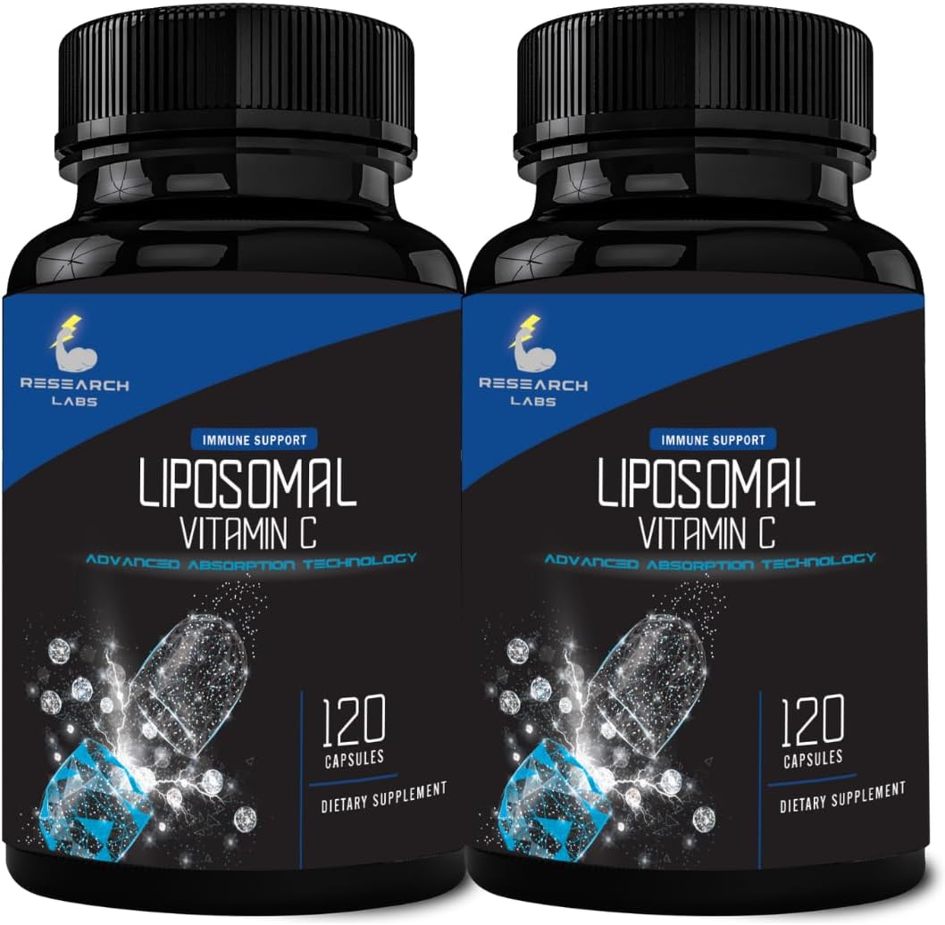 Research Labs - Pesquisa Labs Liposomal Vitamina C Suplemento c/ Absorção Aprimorada LipoQuil-C™ | 2 por 1 ad 240 Cápsulas Total Suporte Imunológico Colágeno Booster | Alta Dose Fat Soluble Vita C