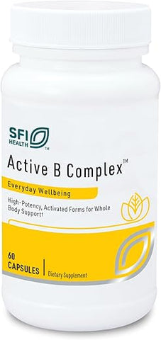 Active B Complex – Energia | Fórmula Avançada | 60 Cápsulas - Klaire Labs