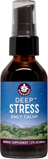 Herbs Deep Stress com Ashwagandha – Suporte Adrenal Herbal Líquido à Base de Plantas com Raiz de Ashwagandha e Adaptógenos Poderosos para Alívio do Estresse – Marca WishGarden Herbs - WishGarden