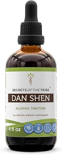 Secrets of the Tribe - Tintura de Raiz Seca de Dan Shen, Extrato Alcoólico, Salvia Miltiorrhiza, 118 ml