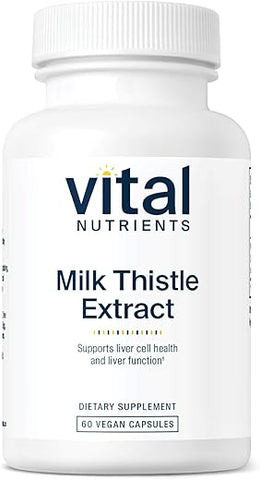 Extrato de Cardo de Leite Vital Nutrients 250mg | Suplemento Vegano para Função Hepática