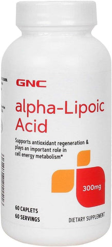 Ácido Alfa-Lipóico 300mg, 60 Cápsulas, Suporta Regeneração Antioxidante - GNC