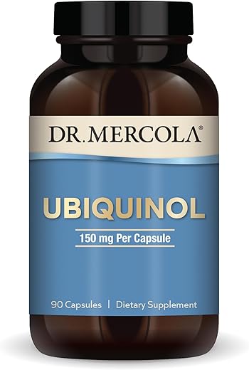 Ubiquinol 150 mg – 90 Cápsulas – Suplemento Dietético – Suporte à Produção de Energia – Não-OGM - Dr. Mercola