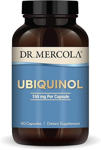 Ubiquinol 150 mg – 90 Cápsulas – Suplemento Dietético – Suporte à Produção de Energia – Não-OGM - Dr. Mercola
