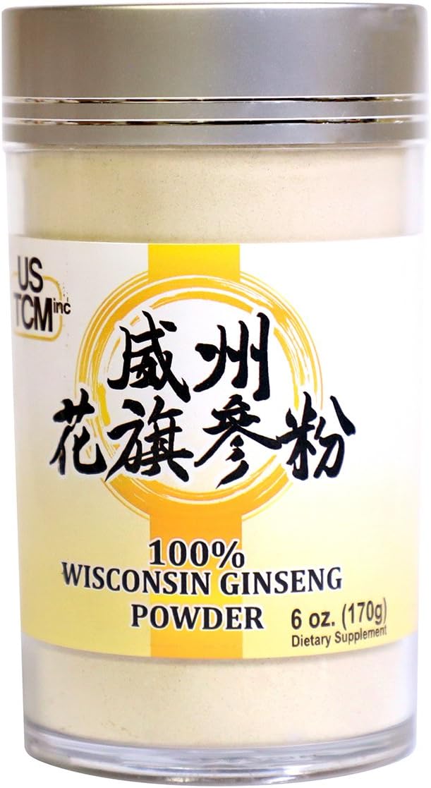 USTCM - Ginseng Americano em Pó 120 Mesh Wisconsin (170g) – Produto de Qualidade