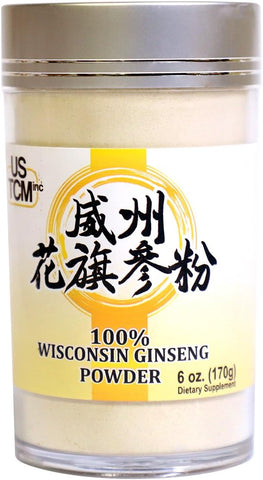 USTCM - Ginseng Americano em Pó 120 Mesh Wisconsin (170g) – Produto de Qualidade