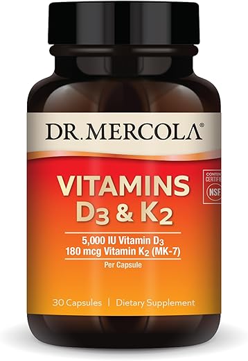 Vitaminas D3 Dr. Mercola – Suplemento Essencial para a Saúde – 60 cápsulas