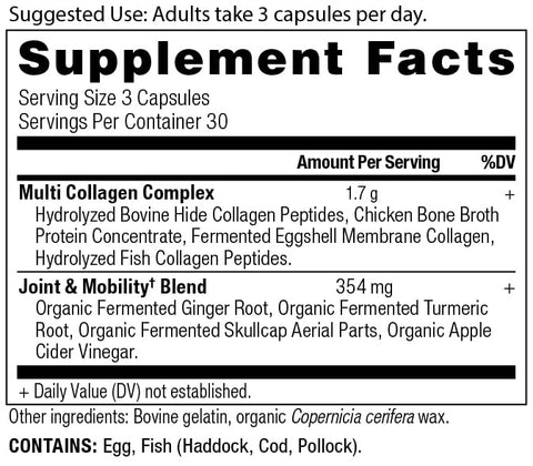 Cápsulas de Colágeno para Suporte Articular, 90 Ct, Mobilidade Articular, Suporte para Articulações e Pele - Ancient Nutrition