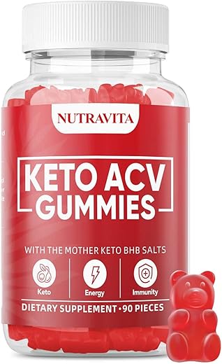nutravita - 90 Ct Gomas de Keto Acv para Perda de Peso Avançada – Marca em Destaque