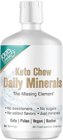 Gotas Diárias de Minerais – Equilíbrio eletrolítico – Cobre, Magnésio, Cromo, Zinco, Boro, Selênio – Zero Açúcar – Amigo da Dieta Keto – Sem Glúten – Vegano – Não OGM - Keto Chow
