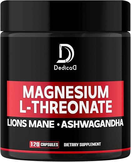DEDICAD - Suplemento de Magnésio L-Treonato com Leão da Montanha – Potencialize sua saúde cerebral com a marca líder em suplementos