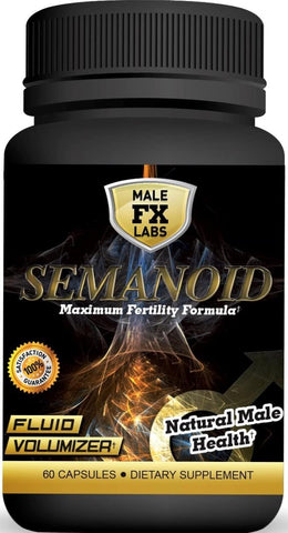 Male FX Labs - Semanoid (60 Caps) Fórmula Máxima de Fertilidade e Aumento de Volume – Ingredientes Avançados para Fertilidade e Mistura de Vitaminas Masculinas, Suprimento de 1 Mês