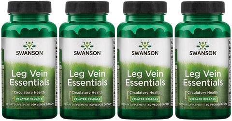 Leg Vein Essentials – 60 Cápsulas Vegetais (4 Pacotes) – Liberadas Gradualmente - Swanson