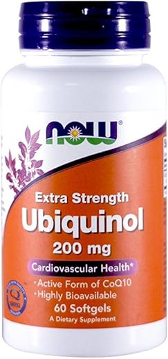 NOW Foods - Ubiquinol 200 mg Extra Forte 60 Softgels (Pacote com 2) – Marca Ubiquinol, Alta Potência