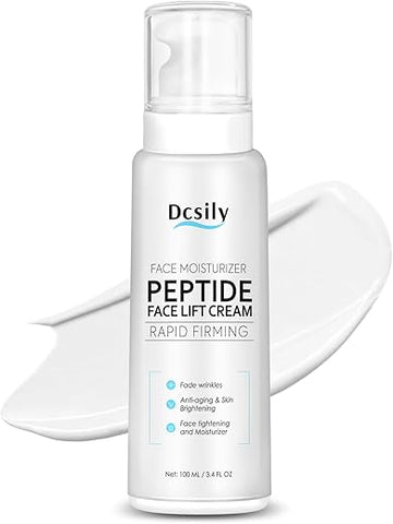 Dcsily - Creme Facial Rapid Face Lift: Anti Rugas, Peptídeo Reafirmante para Pele, Hidratante para Mulheres e Homens – Anti Envelhecimento, Tratamento para Bolsas nos Olhos de Colágeno, 10 Anos Mais Jovem em um
