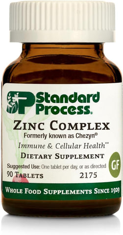 Standard Process Inc. - Complexo de Zinco Standard Process – Suporte Imunológico, Suporte da Tireoide, Saúde Cognitiva e Saúde Sanguínea com Ferro, Zinco e Cobre – 90 Comprimidos