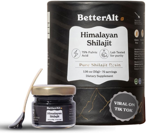 Better Alt - Shilajit Resina Pura do Himalaia – Alta Potência Grau Ouro para Homens – 100g