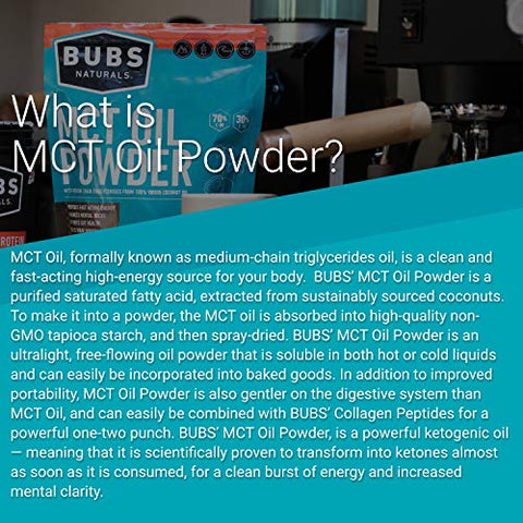 MCT Oil Powder – Triglicerídeos de Cadeia Média – Keto Vegano | Óleo em Pó  BUBS Naturals - BUBS Naturals