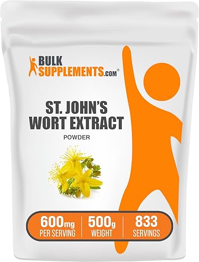 com Extrato de Hipérico – Suplemento de Hipérico, Suplemento Herbal para o Humor – Vegano | 100g - BulkSupplements