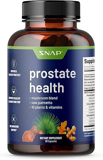 Suporte para a Saúde da Próstata com Extrato Orgânico de Saw Palmetto – Suplemento Natural para Homens - Snap Supplements