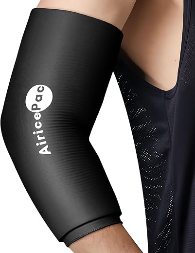 AiricePac - Elbow Ice Pack para Tendinite e Manga de Compressão para Epicondilite – Alívio e Recuperação