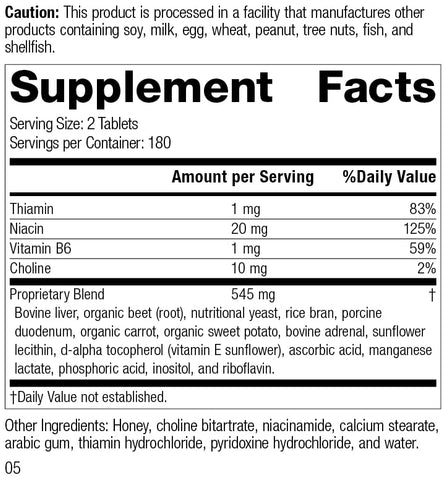 Standard Process Inc. - Standard Process Cataplex B GF – Fórmula de Alimentos Integrais Livre de Glúten com Niacina, Vitamina B6, Tiamina e Inositol, Suporta a Saúde Metabólica, Cardiovascular e do Sistema Nervoso – 60 cápsulas