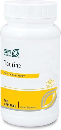 Taurina – 500mg de Taurina Cristalina para Energia – Marca de Produto - Klaire Labs